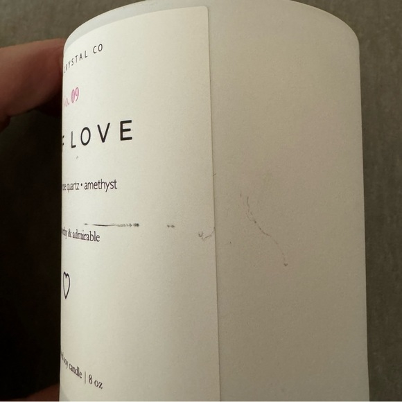 NWT OULA CRYSTAL CO 100% Soy Wax Candle Sparkle Effect Self Love - Picture 13 of 16